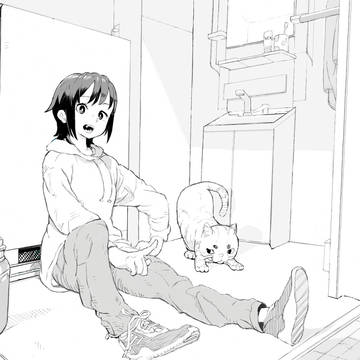洗濯と猫