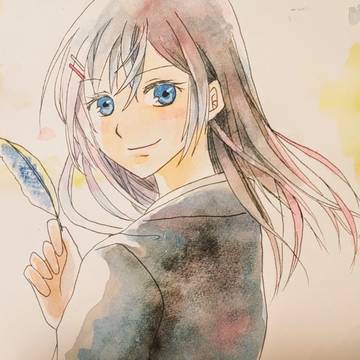 夕暮れの女の子