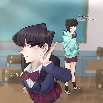 Shiina gives Komi an earring