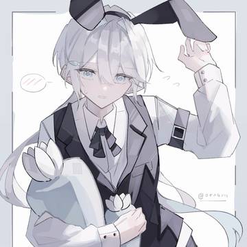 白髪バニー