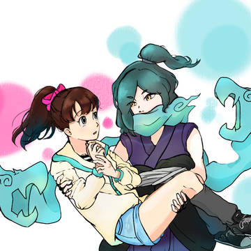 オロチにお姫様抱っこされるフミちゃん