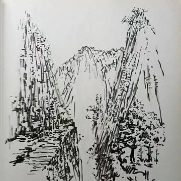 钢笔画，谢谢欣赏，