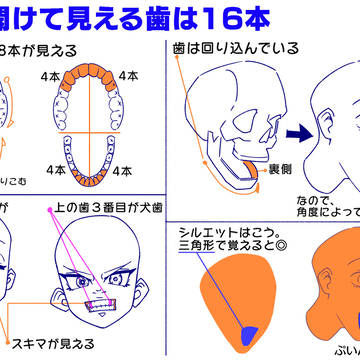見落としがちな「歯の描き方」