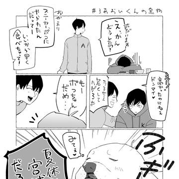創作漫画ぼくといぬ #3あおいくんの宝物