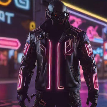 Senseis cyberpunk outfit with AI