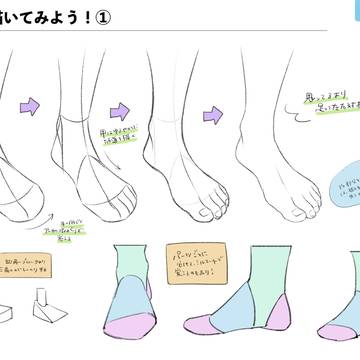 足の描き方講座