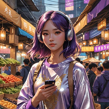 通りの美しい若い女性
