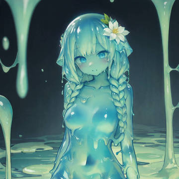 slime girl with braids