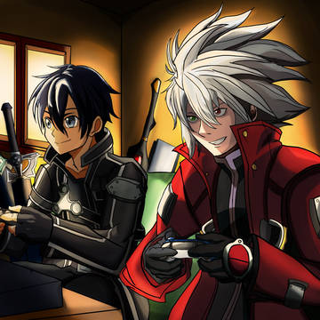 kirito y ragna jugando