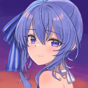 すいちゃんと見る夕焼け