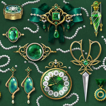 Jewel Crow_ Green