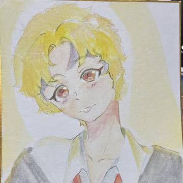 初めて水彩で描いた！芥川慈郎さん✨