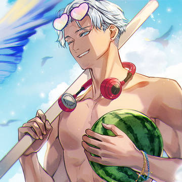 スイカ割り。