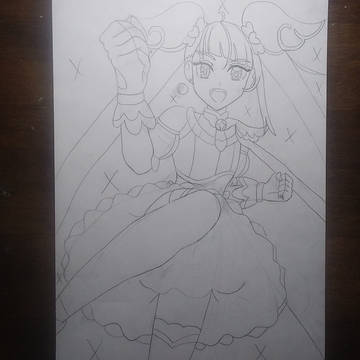 数ヶ月前に練習で描いたプリキュアの絵です