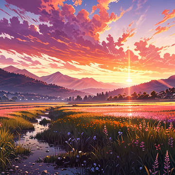 Summer sunset.