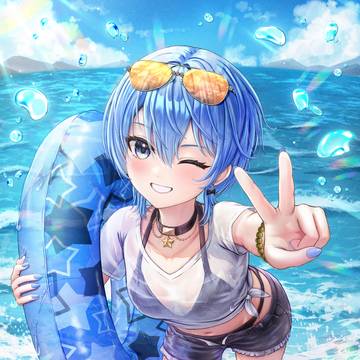 すいちゃん 水着 ピース。差分あり。
