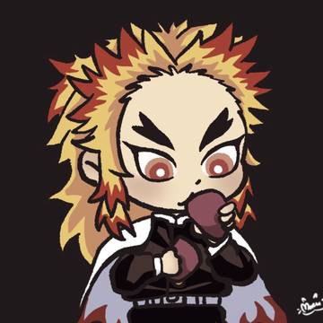いもを食べている煉獄さん