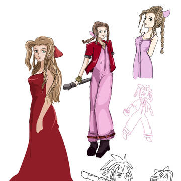 FF7とドラクエの落書き