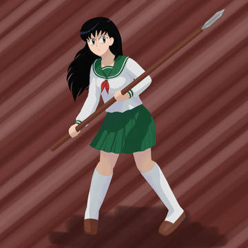 Badass Kagome Manga Panel Redraw