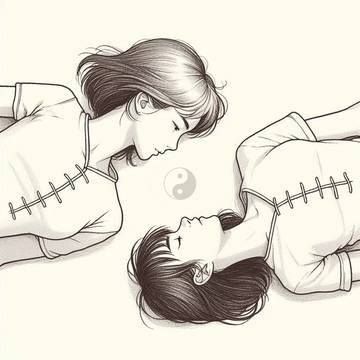 百合太极图
