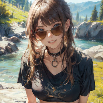 サングラス女子 今日のお題