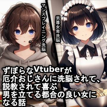 ずぼらなVtuberが説教されて喜ぶ都合のイイ女に洗脳される話