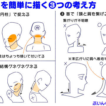 簡単に首を描く3つの方法