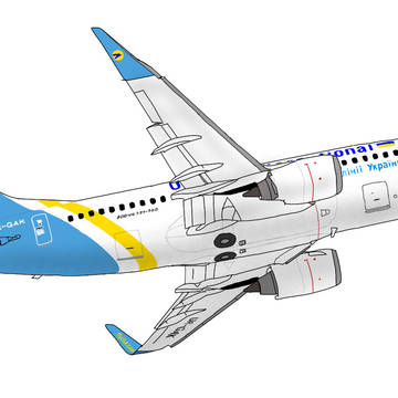 ウクライナ国際航空Boeing737-500