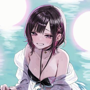 「あはっ、浮き輪に乗るだけでビビりすぎ」