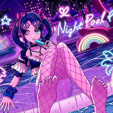 night pool🦩🌙🌈