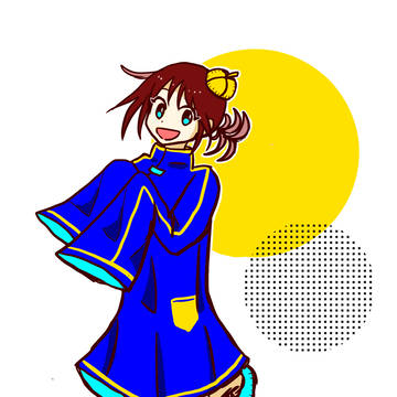 ジャージっぽい青チャイナ【工芸茶の擬人化】