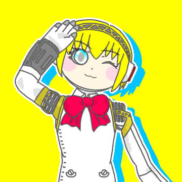 敬礼するアイギス