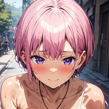 折角のおめかしも突然の雨でがっかりな一花ちゃん