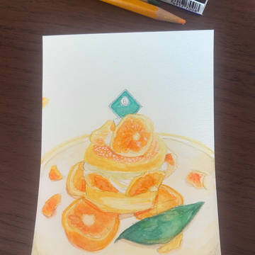オレンジのミニパンケーキ
