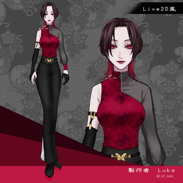 Live2D風立ち絵イラスト