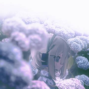 花の中で。
