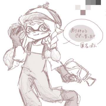 金イクラを持ったイカちゃん