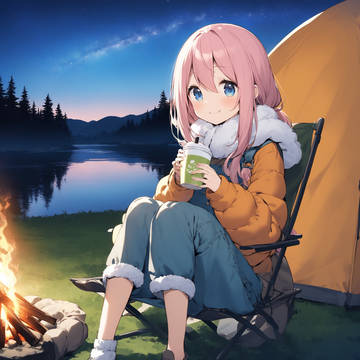 なでしこ湖畔でキャンプ
