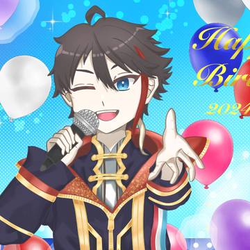 三枝明那 誕生日お祝いイラスト