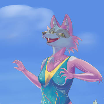 On the beach!