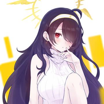 セーター姿のヒナタ