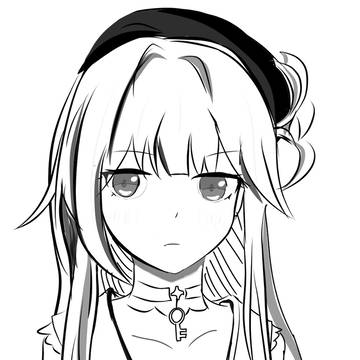 ヘルタちゃんの線画