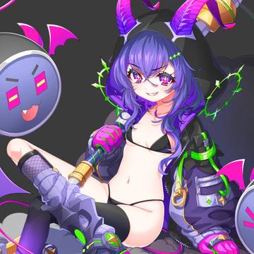 ゲームイラスト風 悪魔少女 オリジナルイラスト