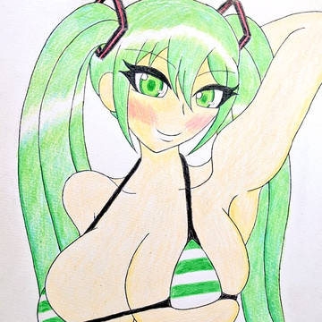 ムチムチ爆乳初音ミク描けばバズると聞いた