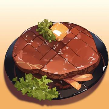 ステーキ（フリー素材）