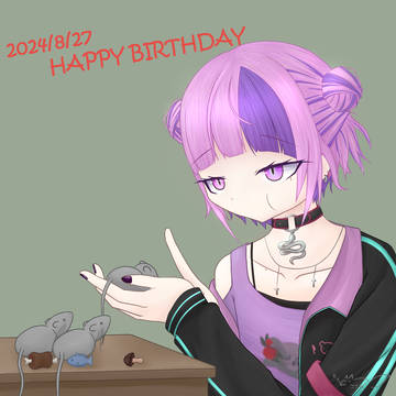 マオ君誕生日絵（2024」）