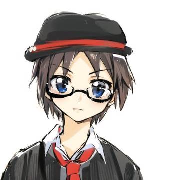 餡知モン　メガネを装着