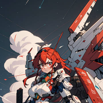 Crimson Sentinel Guardian of sky