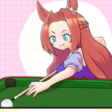 ビリヤードするカワカミ
