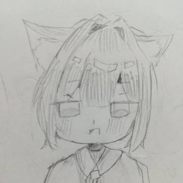 紙の端に描いた落書き